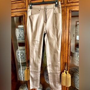 MILLY brand silver faux leather pants